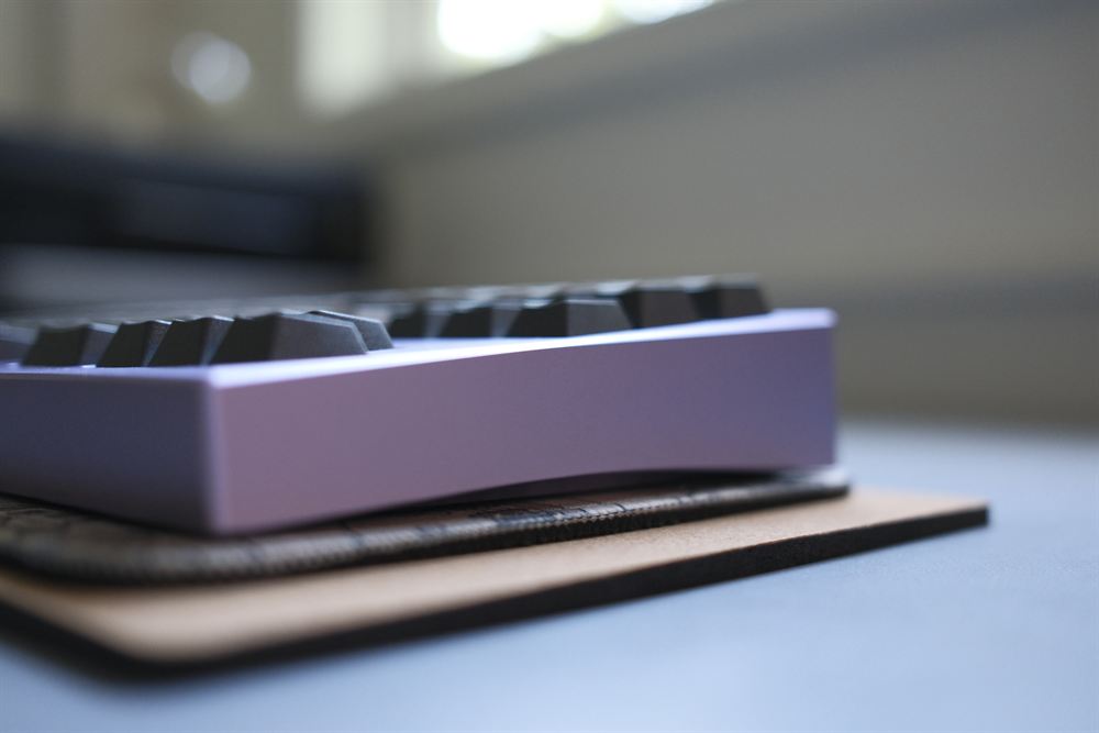 Cruel World CW87 — purple anodized board with GMK NTD