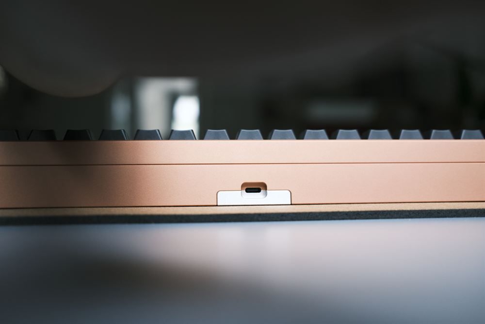 Front macro showing the recessed USB-C port