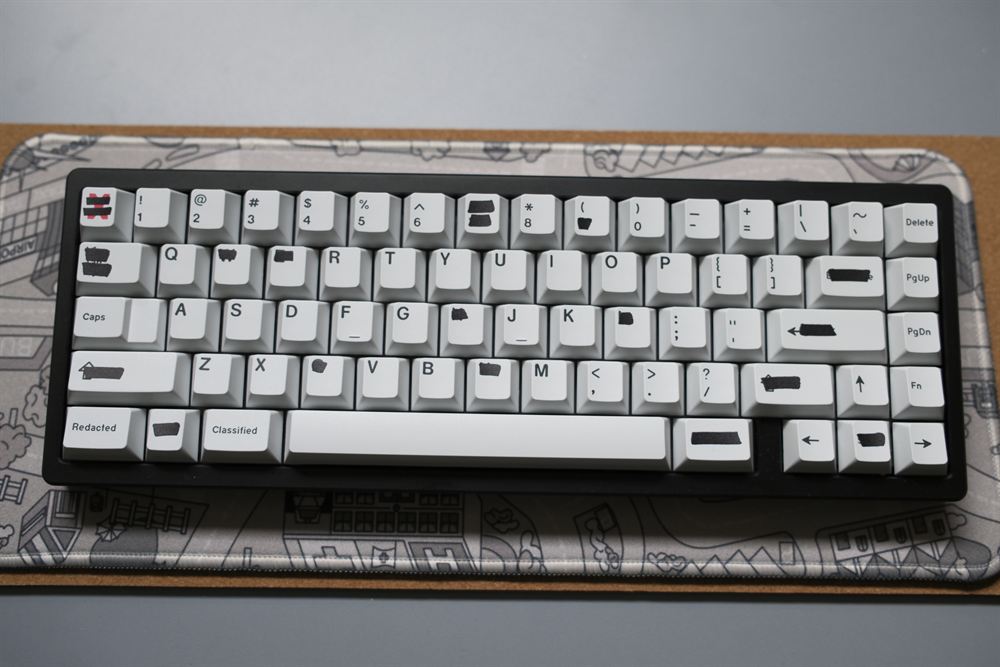 Top-down plan view of the SingaKBD Kohaku with GMK Redacted