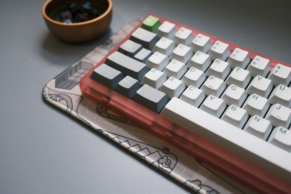 Three-quarter close-up of the left keys and modifiers