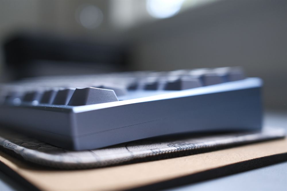 NRD Kaze Denim — denim-blue anodized board with GMK Fuji
