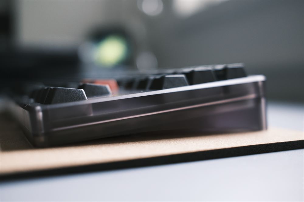 Side profile showing light passing through the translucent polycarbonate case