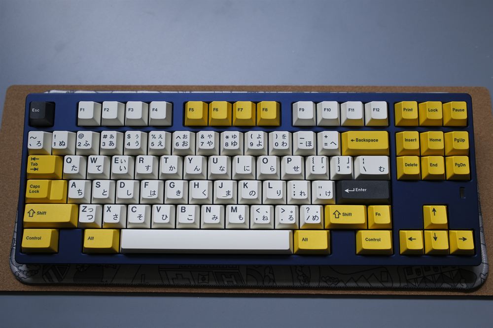 Top-down plan view of the Gentian Blue Spyder with GMK Serika