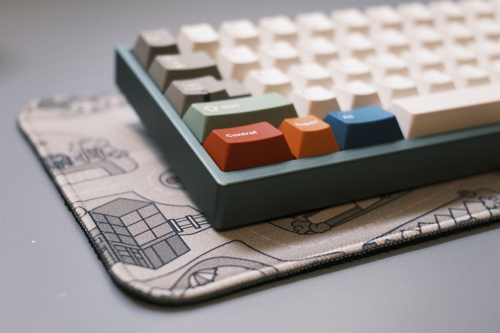 Three-quarter close-up of the bottom-right colored modifier keys